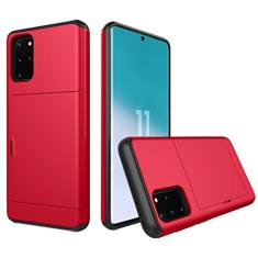 SORAKA Capa para Samsung Galaxy S20 Plus com porta-cartões Capa para carteira Capa blindada para Samsung Galaxy S20 Plus 5G Capa para PC TPU de camada dupla Capa à prova de choque