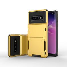 SORAKA Capa para Samsung Galaxy S10 5G com porta-cartões Capa para carteira Samsung Galaxy S10 5G Capa PC TPU 2 em 1 de camada dupla Capa à prova de choque com capacidade para 5 cartões