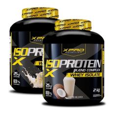 Kit 2x Whey Protein Isolado Blend Complex 2Kg - XPRO-Unissex