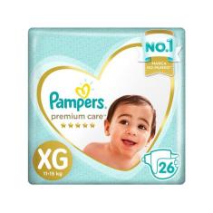 Fralda Pampers Premium Care Tamanho XG Pacote Mega 26 Unidades Descart