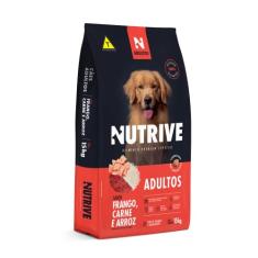 Nutrive Cães Adultos Frango, Carne e Arroz 15kg