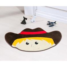 Tapete Cowboy Menino Infantil Decorativo 78cm X 55cm Antiderrapante -