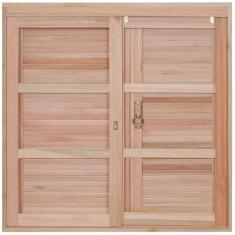 Janela de Madeira Veneziana 100x120cm Com Caixilho 12cm  EWK 210 Rondosul Marroml