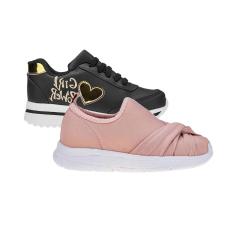 Papete Infantil e Tênis Menina - KIT 2 PARES Tam 23 ao 34-Feminino