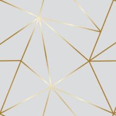 Papel De Parede Zara Cinza Fio Gold Auto Colante 15m - Colaí Adesivos