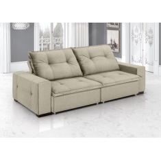Sofá Aquarius - Retrátil / Reclinável 220 Cm- Linho - ESTOFADOS GRAFAN