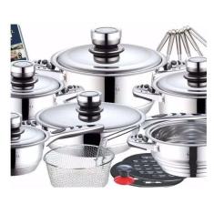 Conjunto Panelas Aço Cirúrgico Royal 23Pcs