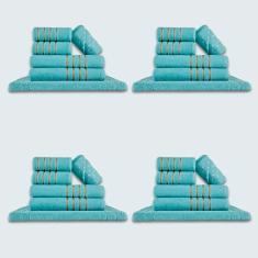 Jogo De Toalhas 24 P?s Cole??o Montreal 100% Algod?o Verde