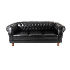 Sofa Chesterfield Duque Preto 1.80 Sala Recepcao Barbearia