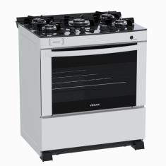 Fogao 5 Bocas Venax Delplus Vitreo Bl Branco Gas Glp