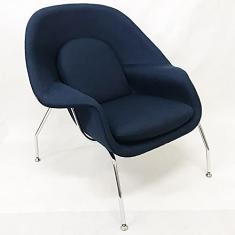 Poltrona Womb Chair linho azul marinho - Poltronas do Sul