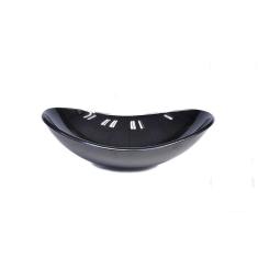 Cuba De Vidro Oval 55Cm Preta