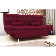 Sofá Cama Salomé Veludo Vinho E432 - Matrix