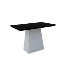 Mesa De Jantar Retangular Com Tampo De Vidro Bárbara Off Whit