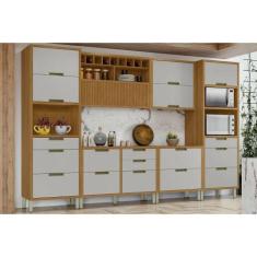 Cozinha Completa Imperatriz 6 Peças (2 Aéreos + 2 Balcões + 2 Paneleir