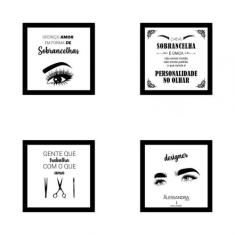 Kit De Quadros Decorativos Em Mdf Designer Sobrancelhas 07 - New Decor