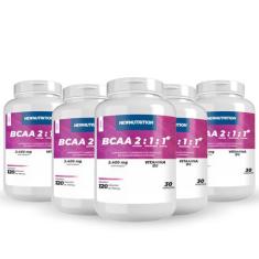 Combo 5 BCAA 2400mg - 120 Cápsulas NEWNUTRITION, Único, Natural