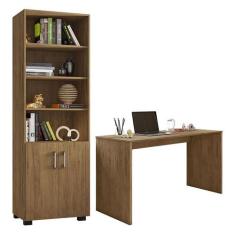 Mesa para Computador Gávea e Livreiro Office com Portas Pequenas Freij
