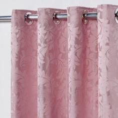 Cortina em Tecido Jacquard 2,70 m x 2,30 m - Rosa - Do Lar Decoração