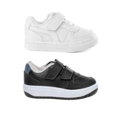 Kit 2 Pares Tenis Infantil Escolar Masculino Funfy, Branco, 21, Homem