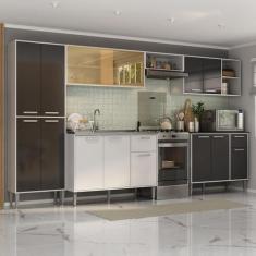 Armário de Cozinha Completa 6 Pçs com Balcão Gabinete Siena Multimóvei
