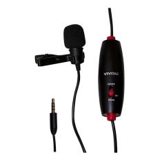 Microfone Vivitar Vlogger Profissional com cabo de 6 metros