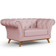Sofá 2 Lugares Império 150 Cm Veludo Rosê C-305