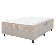 Cama Box Colchão Casal Espuma D33 New Millenium 138x57cm Branco/bege H