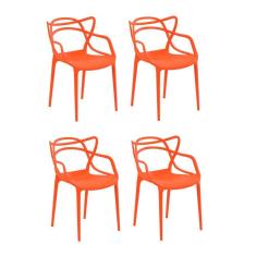 Conjunto 4 Cadeiras Allegra Rivatti Laranja