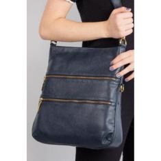 Bolsa tiracolo grande de couro Cida-Feminino