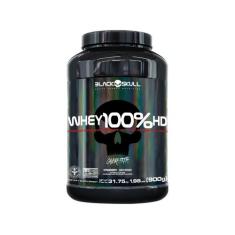 Whey 100% hd black skull - 900g (wpc, wpi e wph) - CAVEIRA PRETA, 900g