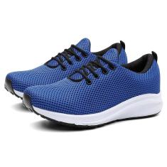 Tênis Casual Liso Tecido Com Cadarço Confortável Dia a Dia