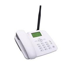 lifcasual Telefone Fixo Wireless 4G Desktop Suporte Telefônico GSM 850/900/1800 / 1900MHZ Cartão SIM Telefone Sem Fio com Antena Rádio Despertador Função SMS para Casa Home Call Center Escritório Empresa Hotel