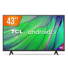 Smart TV Android LED 43&quot; Ultra HD 4K TCL 43P615 3 HDMI 1 USB Wi-Fi Bluetooth HDR