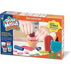 Massinha de Modelar - Diver Massa - Sorveteria - 4 Potes - Divertoys