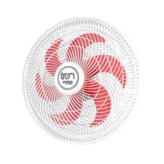 Tron Ventilador Oscilante de Parede, Branco/Vermelho, 140 W