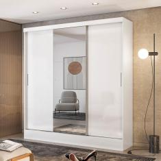Guarda Roupa Casal 3 Portas Plata Demóbile Branco