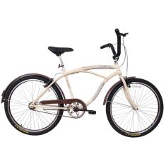 Bicicleta Retro Vintage Aro 26 Masculina Beach Bege