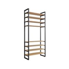 guarda-roupa closet modulado industrial philly cedro 101 cm