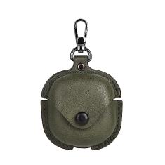 Capa de couro compatível com Samsung Galaxy Buds 2 Pro/Galaxy Buds 2/Galaxy Buds Pro/Galaxy Buds Live Capa protetora com chaveiro, capa de fone de ouvido bonita e legal para Galaxy Earbuds capa de