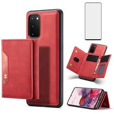Asuwish Capa de telefone para Samsung Galaxy S20 5G 6,2 polegadas capa carteira com protetor de tela de vidro temperado e suporte para cartão de crédito acessórios de celular de couro S 20 20S UW G5