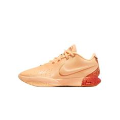 Nike Tênis de basquete Lebron XXI (FV2345-800, cor melão/bronze vermelho metálico/monarca), tamanho 42