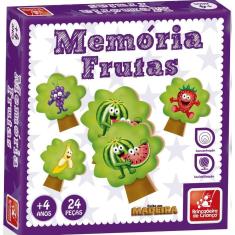 Jogo Da Memória Frutas 24 Peças Brincadeira De Criança