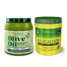 Kit Umectação de Abacate com Máscara Olive Oil e Creme de Pentear Abac