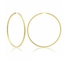 Brinco de ouro 18k  Argola Grande - Elegancy Joias