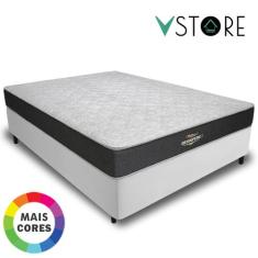 Cama Box Viúva + Colchão Espuma D33 Ortopédico 128x188x58cm Orthopedic