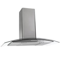 Coifa Parede CVC Slim Fogatti Vidro Curvo Inox 90cm 127V, 110V