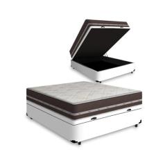 Cama Box Com Baú Viúva + Colchão De Molas - Anjos - Classic Superlasti