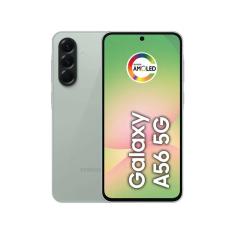 Smartphone Samsung Galaxy A56 256GB - Verde, 5G, Câmera Tripla 50MP, RAM 8GB, Tela 6.7"