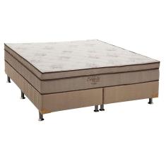 Cama Box King: Colchão Molas SuperPocket Ensacadas Ortobom Celebrita + Base crc Suede Clean (193x203)